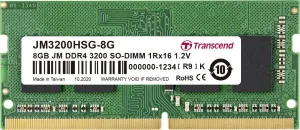 # 8Gb Ddr4-3200 Unbuffered So-Dimm