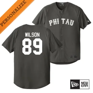 Phi Tau Personalized New Era Graphite Baseball Jersey